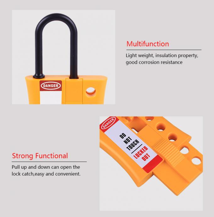 Lock-out en nylon de loquet d'isolation jaune multifonctionnelle de haute qualité de BOSHI